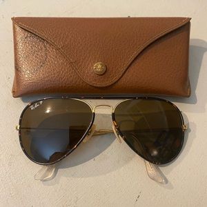 Ray-ban Full Color Tortoise Aviators Polarized
